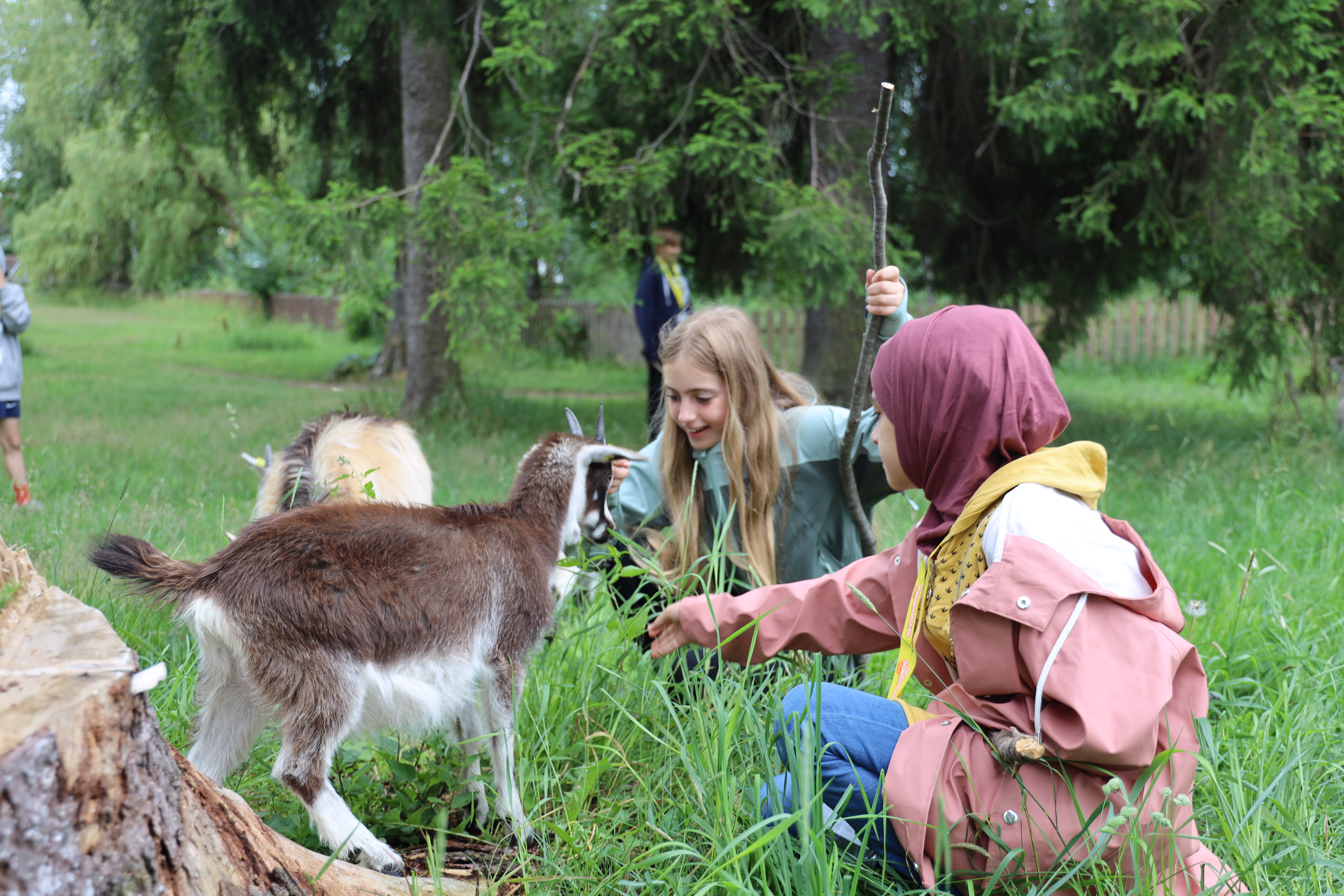 et par mennesker med dyr